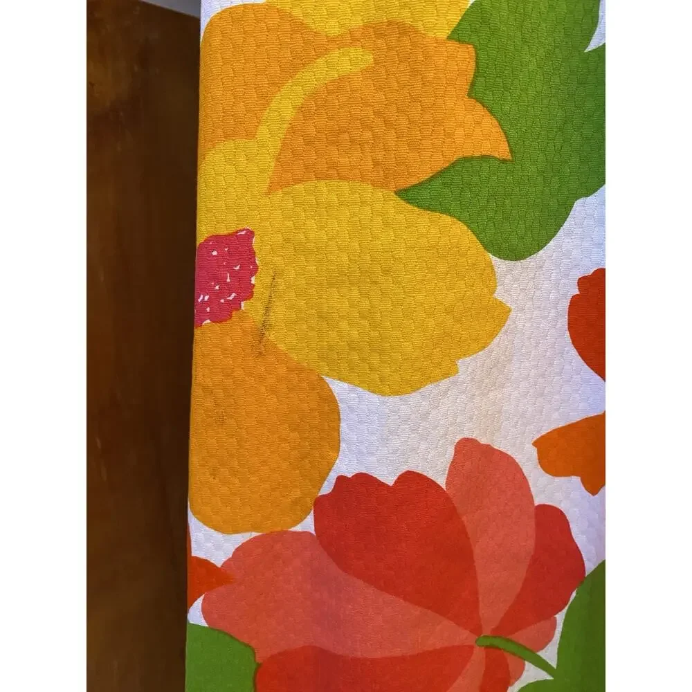 Vtg 60s 70s Malia Honolulu Maxi Dress Psychedelic Floral Sun Neon Hawaiian XS S - Picture 6 of 10